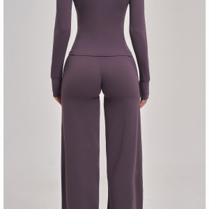 Custom Yoga Sets|Wholesale Quick-drying yoga set zippered suitable for outdoor running and cycling