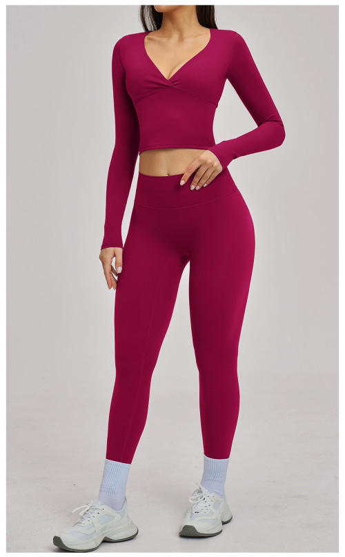 Custom Yoga Sets|Wholesale Long-sleeved yoga set, sports running set, fitness set, versatile