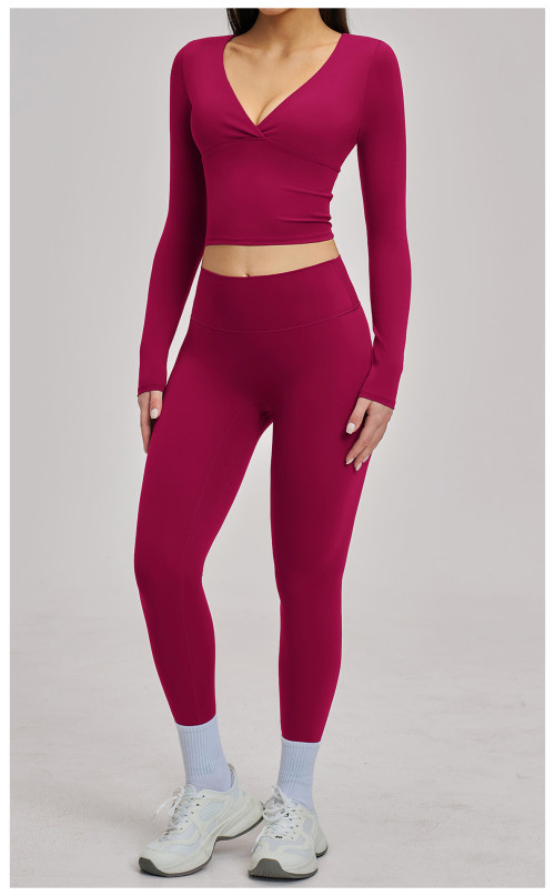 Custom Yoga Sets|Wholesale Long-sleeved yoga set, sports running set, fitness set, versatile