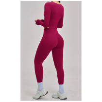 Custom Yoga Sets|Wholesale Long-sleeved yoga set, sports running set, fitness set, versatile