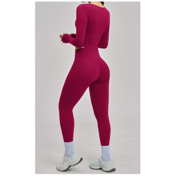 Custom Yoga Sets|Wholesale Long-sleeved yoga set, sports running set, fitness set, versatile