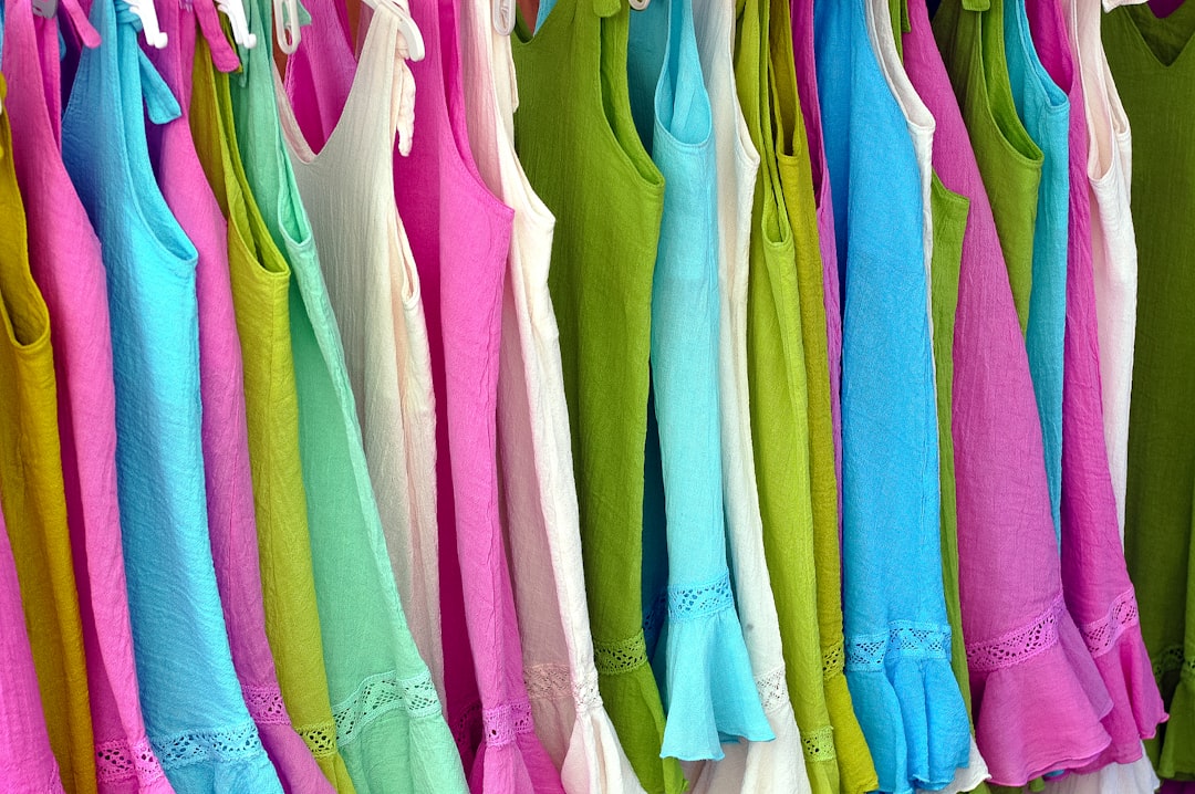 A collection of colorful yoga apparel