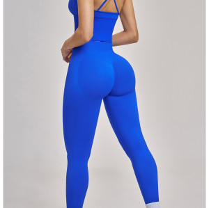 Custom Yoga Sets|Wholesale Seamless Yoga Set Racerback Fitted Fitness Wear High Elasticity Running