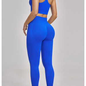 Custom Yoga Sets|Wholesale Summer Yoga Set with Seamless Racerback for Running and Cycling