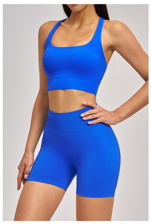 Custom Yoga Sets|Wholesale Yoga Set with Seamless Backless Design for Running and Cycling
