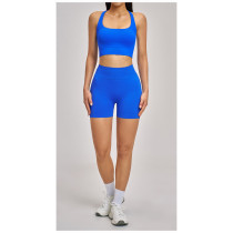 Custom Yoga Sets|Wholesale Yoga Set with Seamless Backless Design for Running and Cycling