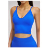 Custom Yoga Vest|Wholesale Seamless Yoga Backless Quick-Drying Sports Top with Shoulder Straps