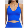 Top de yoga personalizado | Top deportivo de yoga sin costuras, con espalda descubierta y tejido de secado rápido, con tirantes