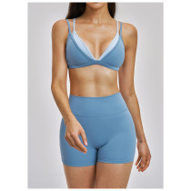 Custom Yoga bra|Wholesale Beautiful back yoga bra two-piece design color blocking Sports fitness