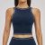 Custom Yoga Vest|Wholesale Nude-feel shockproof color-blocked yoga bra fitness running sports