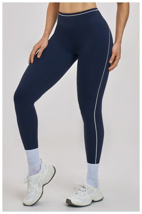 Custom yoga leggings|Wholesale Color-blocked yoga pants high-waiste quick-drying for outdoor cycling