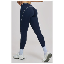 Custom yoga leggings|Wholesale Color-blocked yoga pants high-waiste quick-drying for outdoor cycling
