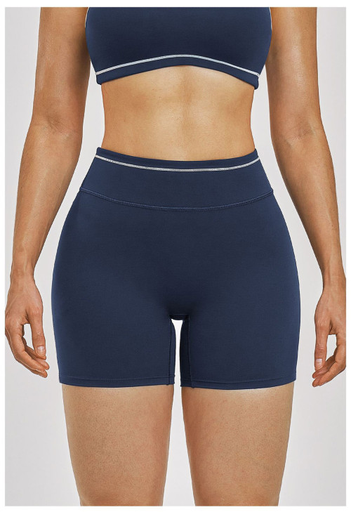 Custom Sports Shorts|Wholesale High-waiste athletic shorts color-blocked casual yoga shorts outdoor
