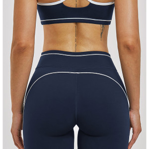 Custom Sports Shorts|Wholesale High-waiste athletic shorts color-blocked casual yoga shorts outdoor