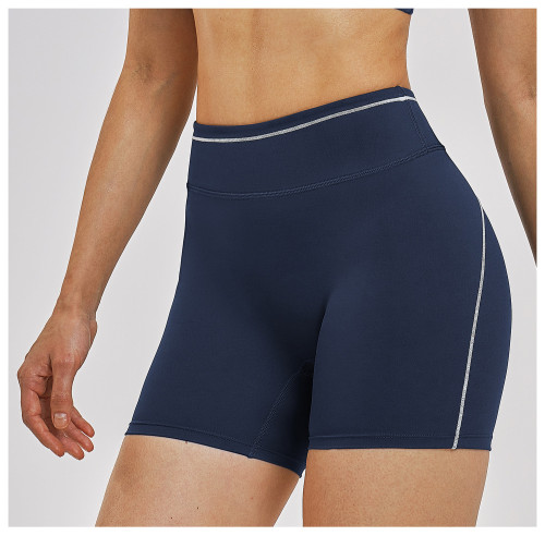 Custom Sports Shorts|Wholesale High-waiste athletic shorts color-blocked casual yoga shorts outdoor