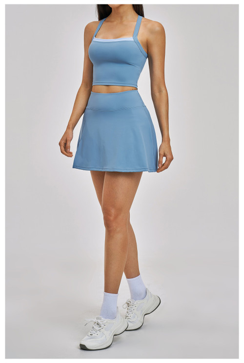 Custom Yoga Sets|Wholesale Yoga set with cross-back design quick-drying tennis set running sports