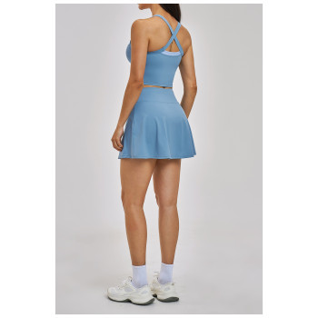 Custom Yoga Sets|Wholesale Yoga set with cross-back design quick-drying tennis set running sports