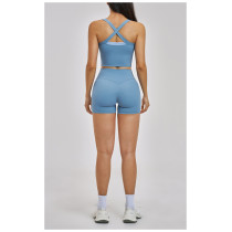 Custom Yoga Sets|Wholesale Cross-back yoga casual sports set for running