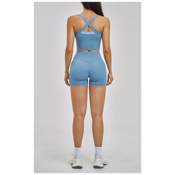 Custom Yoga Sets|Wholesale Cross-back yoga casual sports set for running