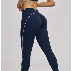 Custom Yoga Sets|Wholesale Color-blocked bodycon yoga suit for outdoor running
