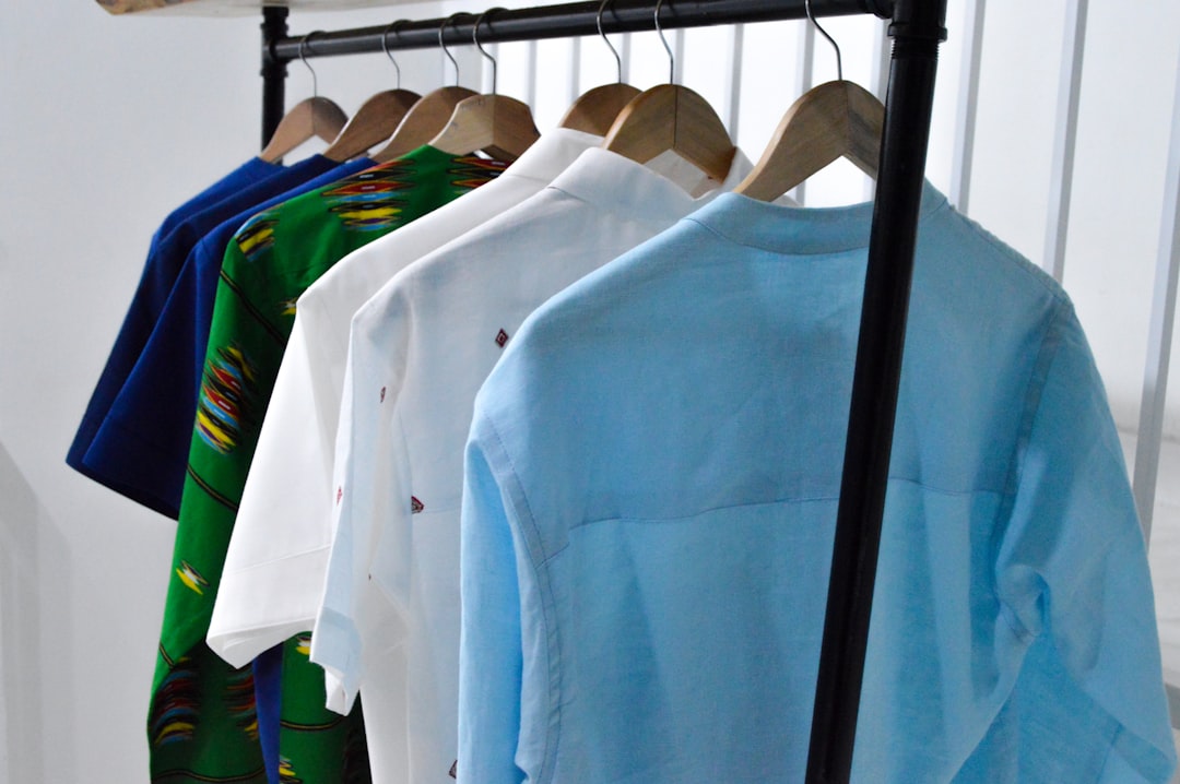 A collection of sustainable activewear clothing on display