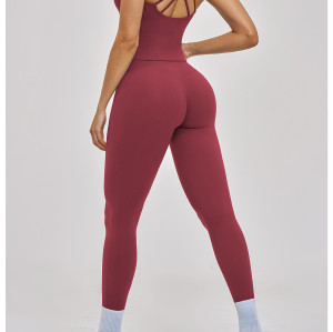 Custom Yoga Sets|Wholesale yoga sets Cross-back high-end fitness set for outdoor leisure