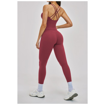 Custom Yoga Sets|Wholesale yoga sets Cross-back high-end fitness set for outdoor leisure