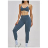 Custom Yoga Sets|Wholesale Sporty brushed backless suit, high-end fashion yoga wear, running outfit