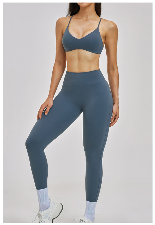 Custom Yoga Sets|Wholesale Sporty brushed backless suit, high-end fashion yoga wear, running outfit