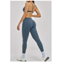 Custom Yoga Sets|Wholesale Sporty brushed backless suit, high-end fashion yoga wear, running outfit