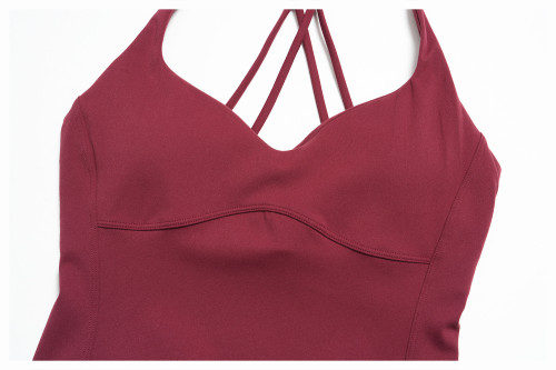 Custom Yoga Sets|Wholesale Cross-back yoga wear cross-border shock-absorbing outdoor casual vest set