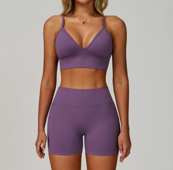 Custom Yoga Sets|Wholesale Seamless set slimming and quick-drying fitness wear suitable for outdoor