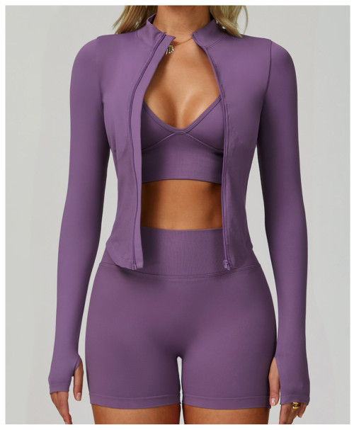 Custom Yoga Sets|Wholesale Seamless set slimming and quick-drying fitness wear suitable for outdoor