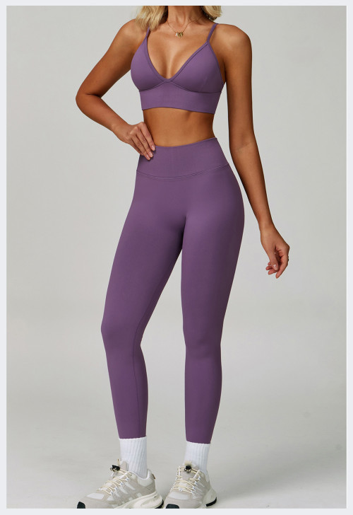 Custom Yoga Sets|Wholesale Seamless set slimming and quick-drying fitness wear suitable for outdoor
