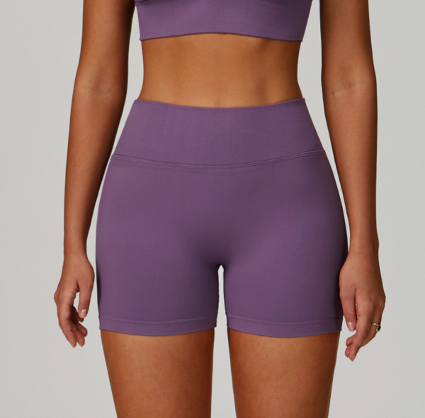 Custom Sports Shorts|Seamless yoga shorts for women Supplier V-shaped waistband suitable for running