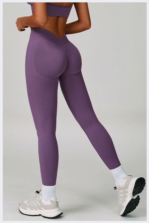 Custom yoga leggings|Wholesale Seamless Leggings V-shaped slim quick-dry for running and exercise