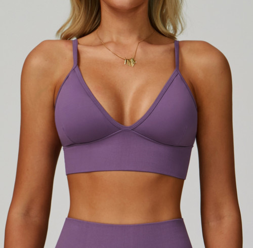 Custom Yoga bra|Wholesale Seamless yoga bra with a beautiful back quick-dry sports top for running