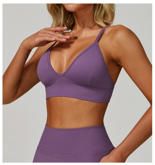 Custom Yoga bra|Wholesale Seamless yoga bra with a beautiful back quick-dry sports top for running