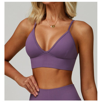 Custom Yoga bra|Wholesale Seamless yoga bra with a beautiful back quick-dry sports top for running