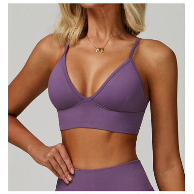 Custom Yoga bra|Wholesale Seamless yoga bra with a beautiful back quick-dry sports top for running