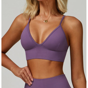 Custom Yoga bra|Wholesale Seamless yoga bra with a beautiful back quick-dry sports top for running