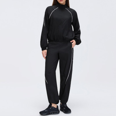 Custom Yoga Sets|Wholesale Women's Windproof Stand Collar Jacket Thin and Quick-Drying