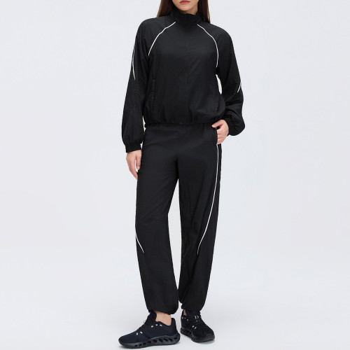 Custom Yoga Sets|Wholesale Women's Windproof Stand Collar Jacket Thin and Quick-Drying