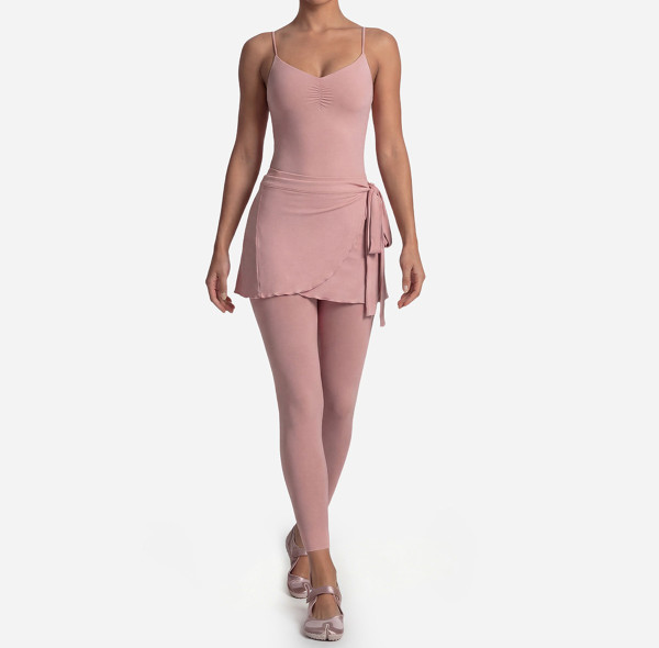 Custom Yoga Sets|Wholesale Tank top with thin shoulder straps and adjustable front pleats