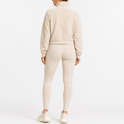 Custom Yoga Sets|Wholesale Women's casual fitness set, winter outdoor running sweatshirt