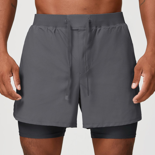 Custom men's shorts |Men's running quick-drying shorts with zipper, stylish casual outdoor