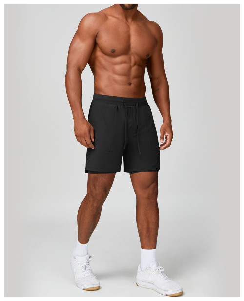 Custom men's shorts |Men's Skin-Friendly, Breathable Quick-Drying Sports Casual Double-Layer Shorts