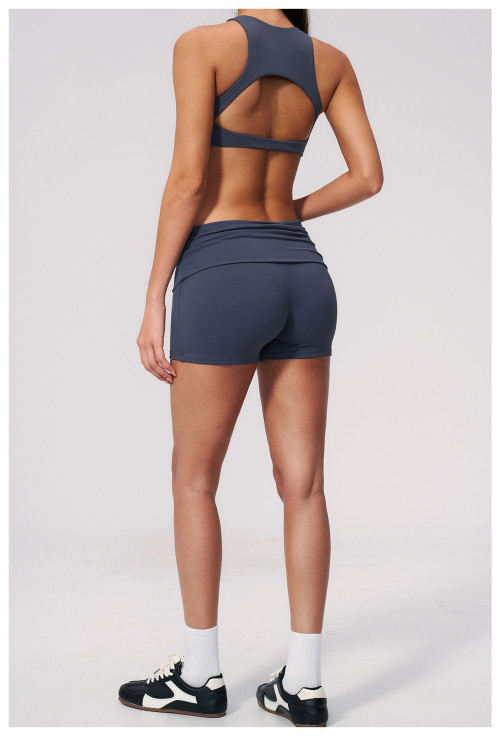 Custom Yoga Sets|Wholesale Form-fitting, quick-dry yoga set with a stylish open-back design
