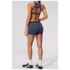 Custom Yoga Sets|Wholesale Form-fitting, quick-dry yoga set with a stylish open-back design