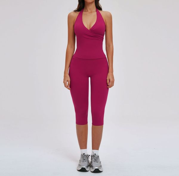Custom Yoga Sets|Wholesale Women's Loose Casual and Stylish Brushed Yoga Set–Suitable for Outdoor